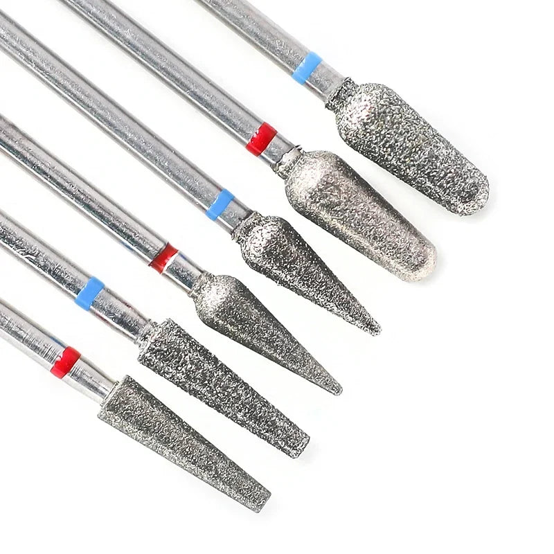 Diamond Ceramic Nail Drill Bits Milling Cutter For Manicure Left Right Rotary Cuticle Files Buffer DIY Nails Accessories Tools