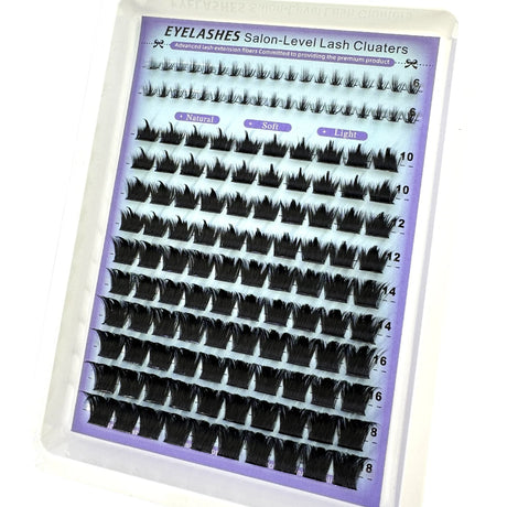 Salon-Like Lash Clusters Kit With Spikes DIY Eyelash Clusters D Curve Spiky Full Cluster Eyelash Extensions Kit Individual Lashe