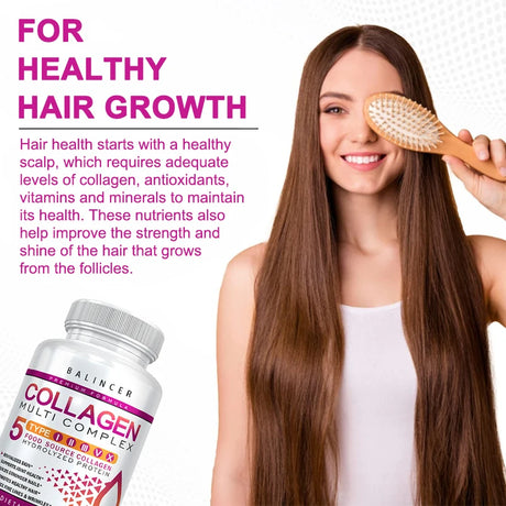 Multi Collagen Supplement - Skin Care Capsules, Firming Skin, Promoting Hair and Nail Growth, Anti-oxidant