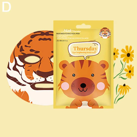 7 Styles Animal Face Mask Set Funny Panda Dog Pig Hydrating Sheet Mask for Spa Party Cute Skincare Gift for Women Girls 1/7PCS