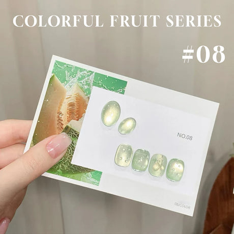 MN 1-20pcs 12ML Pink Gold Cat Eye Ocean Bubble Glass Beads Cat Eye Gel Nail Polish Blue Nails UV Light Nails Green Nails