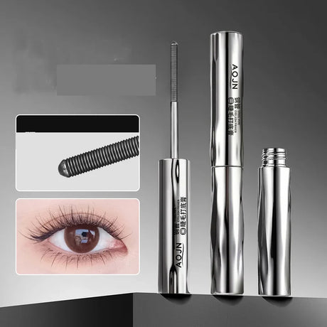 Steel Tube Mascara-Special Spiral Brush, Waterproof Long-Lasting Silk Fiber Mascara, Keep Each Eyelash Curled for a Long Time Ma
