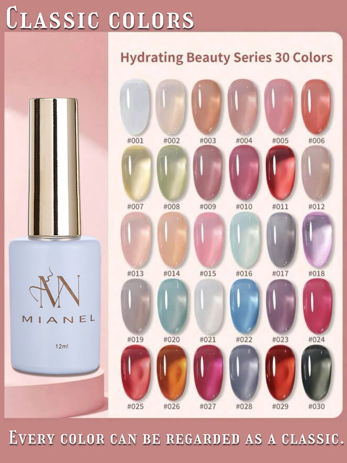 MIANEL 10ML Pure Desire Blush Jelly Gel Nail Polish 2026 New Ice Clear Nude Clear Nail Polish Pink Nails 1-9pcs