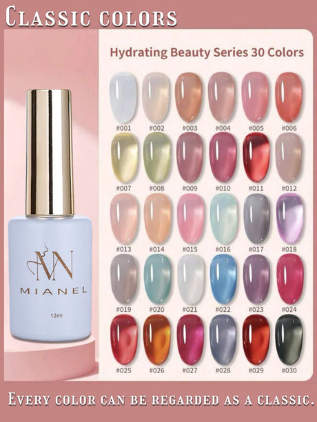 MIANEL 10ML Pure Desire Blush Jelly Gel Nail Polish 2026 New Ice Clear Nude Clear Nail Polish Pink Nails 1-9pcs