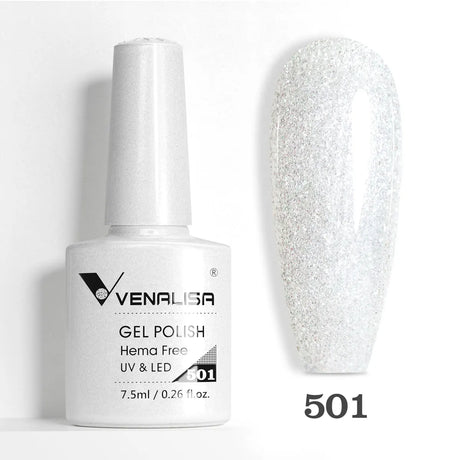VIP5 Venalisa Nail Gel Polish Jelly Color HEMA/TPO FREE Nude Pink Semi Permanent Soak Off UVLED Gel Polish Sparkle Gel Varnish