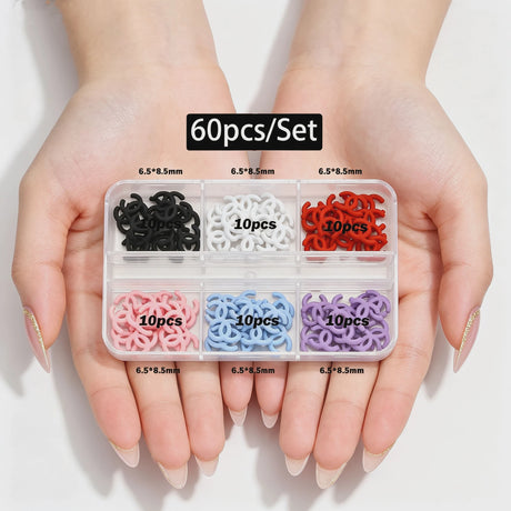 30/60pcs/Box 3D Luxury Metal Nail Art Decorations Alloy Shiny Rhinestones Pearl Gems Zircon Diamond Charms DIY Nail Accessories