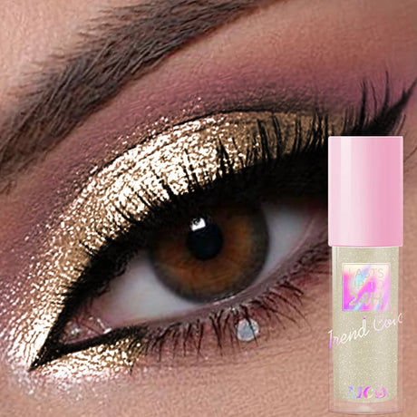 1PC Metallic Waterproof Liquid Eyeshadow-High Shine Long-Lasting & Smudge-Proof Korean Makeup Set Glitter Eye Shadow Cosmetics