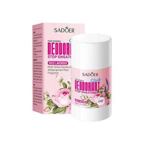SADOER Women Anti Sweat Deodorant Roller Sweaty Body Armpits Underarm Neck Reduces Odor Skin Care