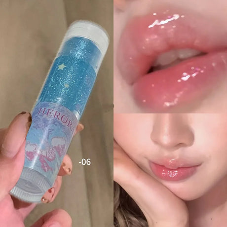 Fruit Jelly Shimmer Color-Change Lip Balm Hydrating Moisturizer Tinted Lip Care for Plump Juicy Lips Water Gloss Lipstick Makeup