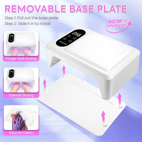 Professional 96 LED Nail Lamp Quick UV Gel Nail Polish Dryer With 4 Timer Sensor Lamp For Manicure Salon Tools