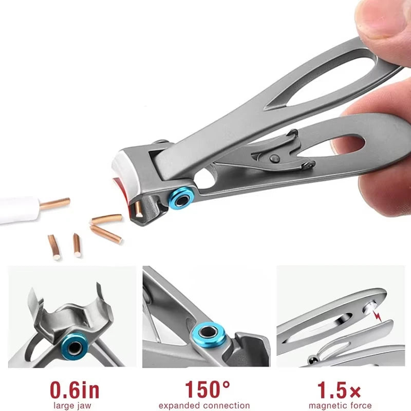 High quality Nail Clippers Stainless Steel Two Sizes Are Available Manicure Fingernail Cutter Thick Hard Toenail Scissors 2028