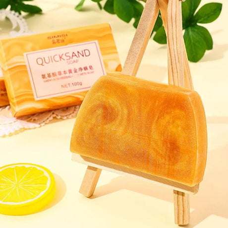 3/6PCS Gold Soap Handmade Essential Oil Soap Black Spots Remover Gentle Clean Shrink Pores Moisturizing Bath Body Face Bar Soap