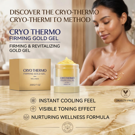 Cryo Thermo Firming Gold Gel for Sagging Skin 200g Anti Cellulite Improve Skin Elasticity Lifting Smoothing Sculpted Body Care 