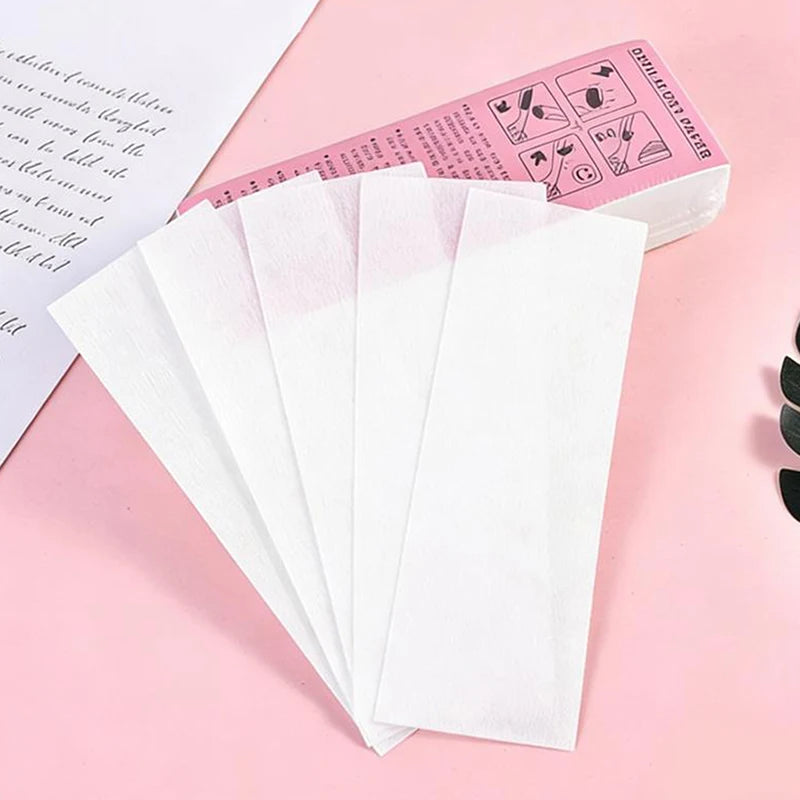 10/50/80/100Pcs Wax Paper Professional Hair Removal Waxing Strips Non-woven Fabric Waxing Papers Depilatory Beauty Tool Removal