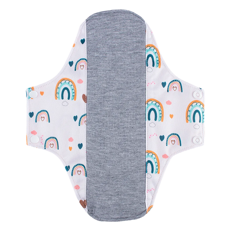 AIO Washable Cotton Printed Panty Liner Regular Flow Menstrual Pads Graphene Cloth Tampons Urinary Incontinence Sanitary Pads