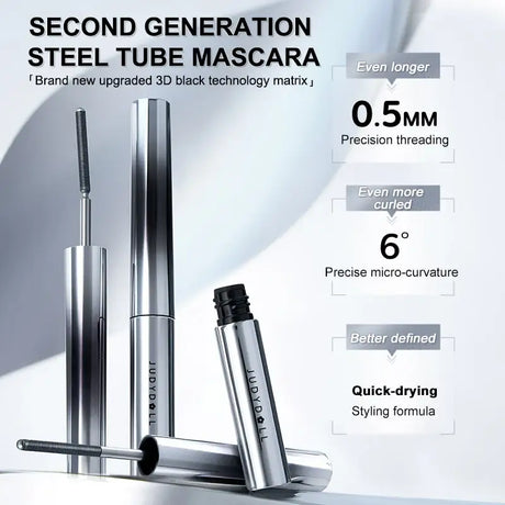 Judydoll 3D Curling Eyelash Iron Mascara, Black & Brown, Curling & Lengthening, Long-Lasting Formula, Waterproof, Smudge-Proof