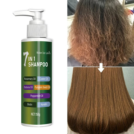 7-in-1 Shampoo, Rich in Foam and Easy to Rinse, Removes Dandruff, Reduces Hair Breakage, Long-Lasting Oil Control, Super Volumizing, Strengthens Hair, Repairs Split Ends, Makes Hair Thicker and Softer