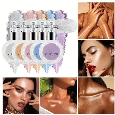 Diamond Highlighter Glitter Spray High Gloss Fairy Powder Shimmer Sparkle Powder Makeup for Face Body Highlight Face Body Makeup