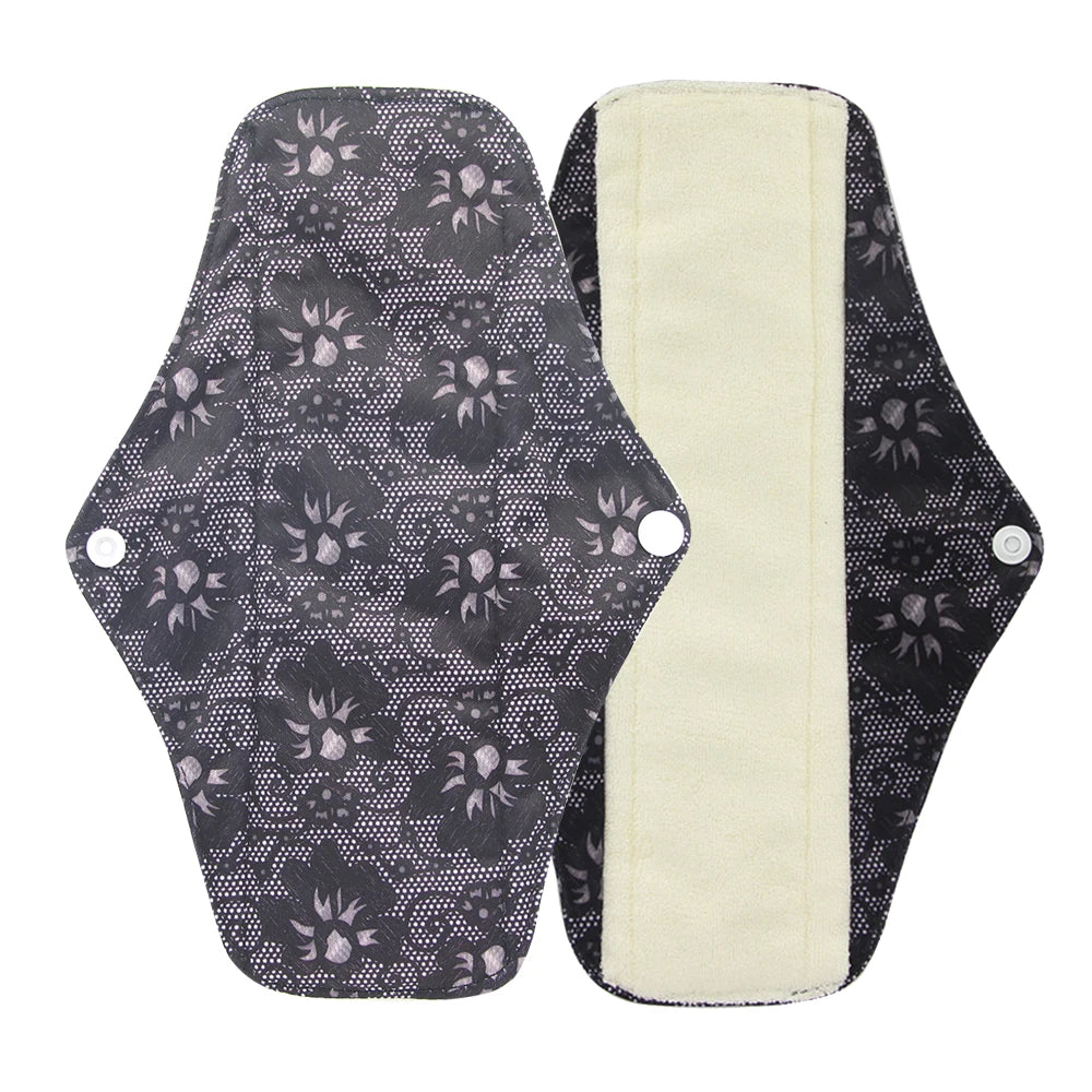 Washable Menstrual Pad Panty Liner Reusable Cloth Sanitary pad Hygienic and Soft Washable Charcoal Menstrual