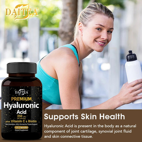 Premium Hyaluronic Acid Supplement with Vitamin C and Biotin - Promote Metabolism, Promote Skin Health, Improve Skin Wrinkles