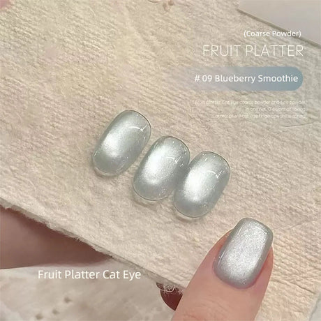 MN 1-20pcs 12ML Pink Gold Cat Eye Ocean Bubble Glass Beads Cat Eye Gel Nail Polish Blue Nails UV Light Nails Green Nails