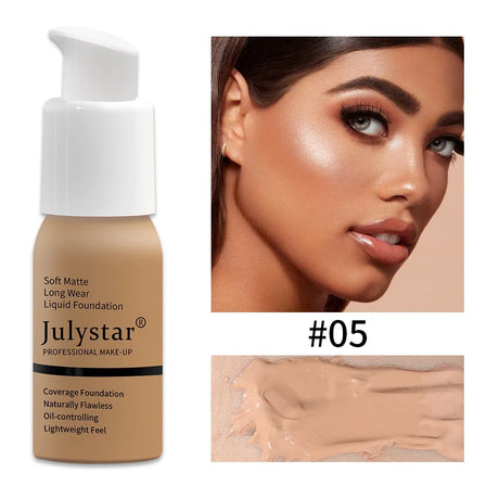 New Long Lasting Liquid Foundation Waterproof Oil Control Full Coverage Concealer Brighten Matte Moisturizing Primer Makeup Base