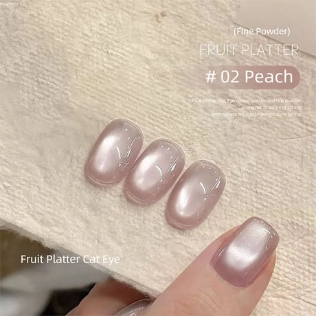 MN 1-20pcs 12ML Pink Gold Cat Eye Ocean Bubble Glass Beads Cat Eye Gel Nail Polish Blue Nails UV Light Nails Green Nails