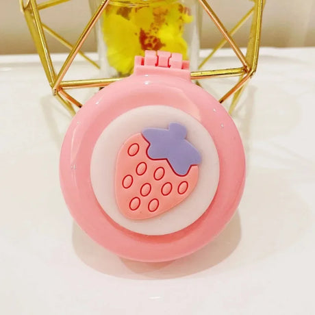 Hot Sale Pink Portable Mini Round Hair Comb Mirror Pocket Small Size Traveling Massage Folding Hair Comb for Baby Hair Brushes