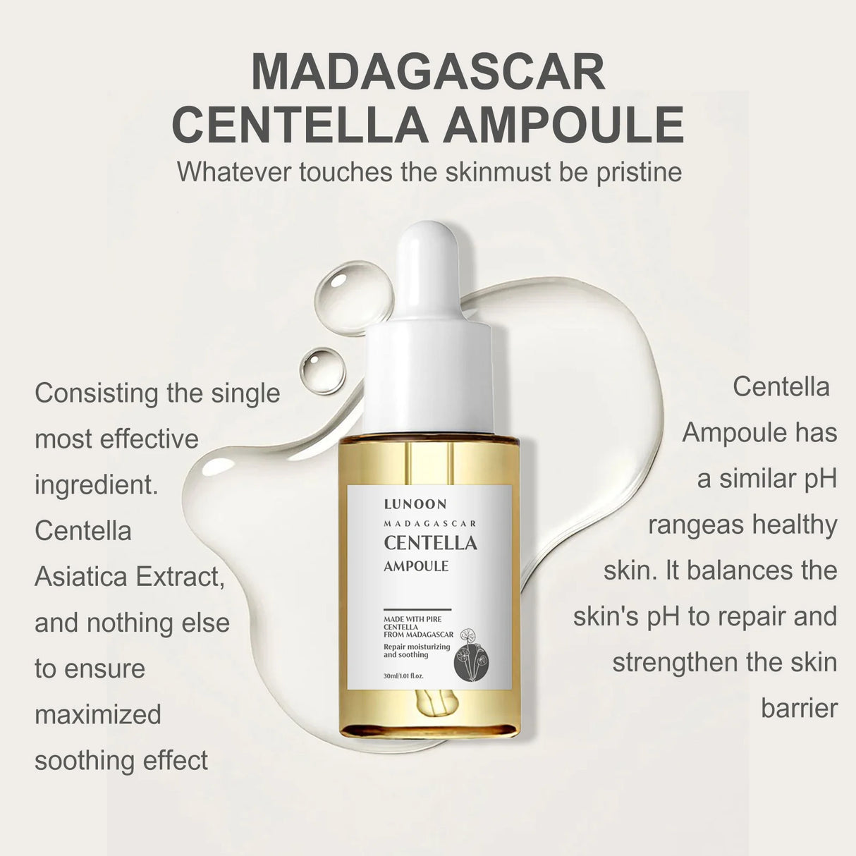 7 Seconds Repair Damaged Facial Barrier Serum Centella Asiatica Moisturize Hydrat Soothing Smoothing Anti-Aging Korean Skincare