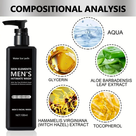 100ML men's facial cleanser for daily cleansing and bathing, suitable for oily skin, soothing, purifying and cleaning