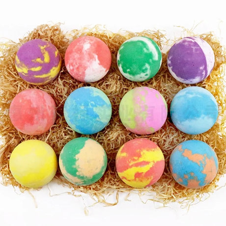 10pcs Random Ball Kit Hotel Bathroom Bath Salt Ball Bomb Aromatherapy Type Cleaner Handmade Natural Salt Balls Gift for Women
