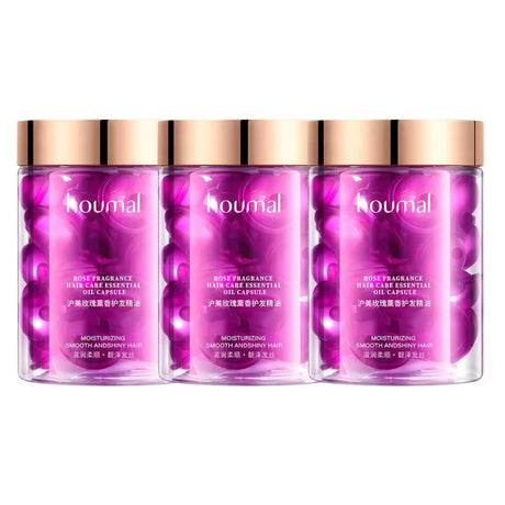 Hair Styling Serum for Frizzy & Dry Hair Rose Essence Oil Capsules Leave-in Anti Frizz Conditioner Repairs Dry, Damaged Hair