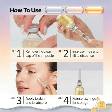 Korean Skincare Collagen Silk Peptide Intensive Lifting Ampoule Skin Elasticity Hydrating Barrier Repair Anti-Oxidant Face Serum