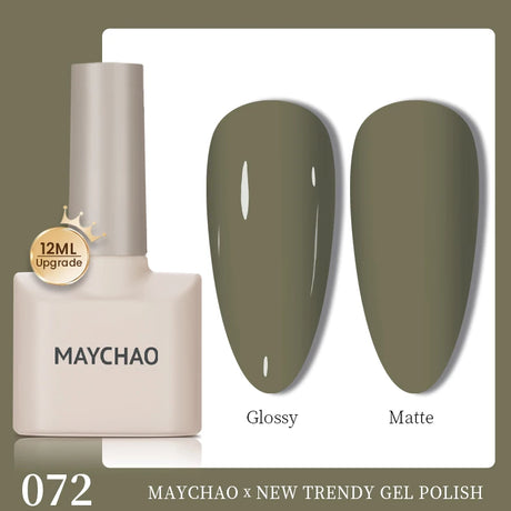 MAYCHAO 12ml Gel Nail Polish Set Professional Salon Nail Art Gels Varnish UV LED Semi Permanent Nail Lacquer Nail Supplies