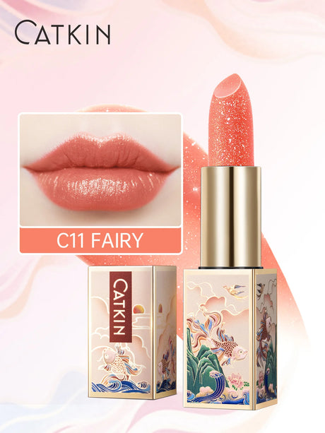 CATKIN Tinted Lip Balm Color Changing Lipstick Ultra Hydrating Natural Lip Moistrurizer with Vitamin E Nourishing For Cracked &