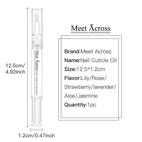 Nail Nutrition Oil Pen Nail Strengthener for Thin Nails And Growth 6 Smells Nail Treatment Cuticle Revitalizer Oil Manicure Nail