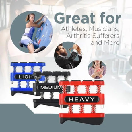 Finger Strengthener for Musician Rock Climbing Therapy - Silicone Hand Grip Exerciser for and Hand Strength Training -