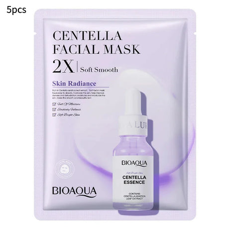 20pcs/5pcs Centella Collagen Face Mask VC Moisturizing Refreshing Sheet Masks Hyaluronic Acid Facial Mask Skin Care Products
