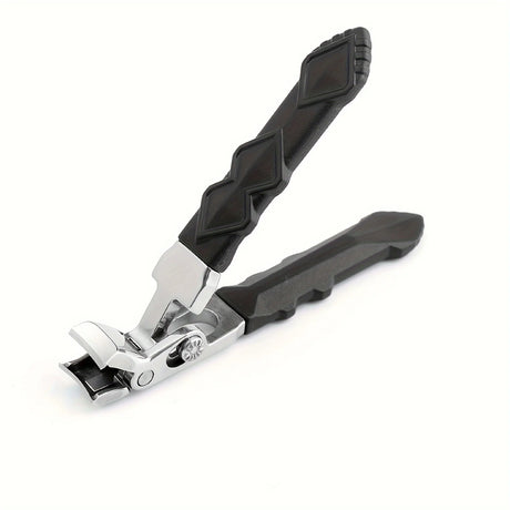 Professional Stainless Steel Toenail Clippers for Seniors, Wide Jaw, Angled Head, Concave Blade
