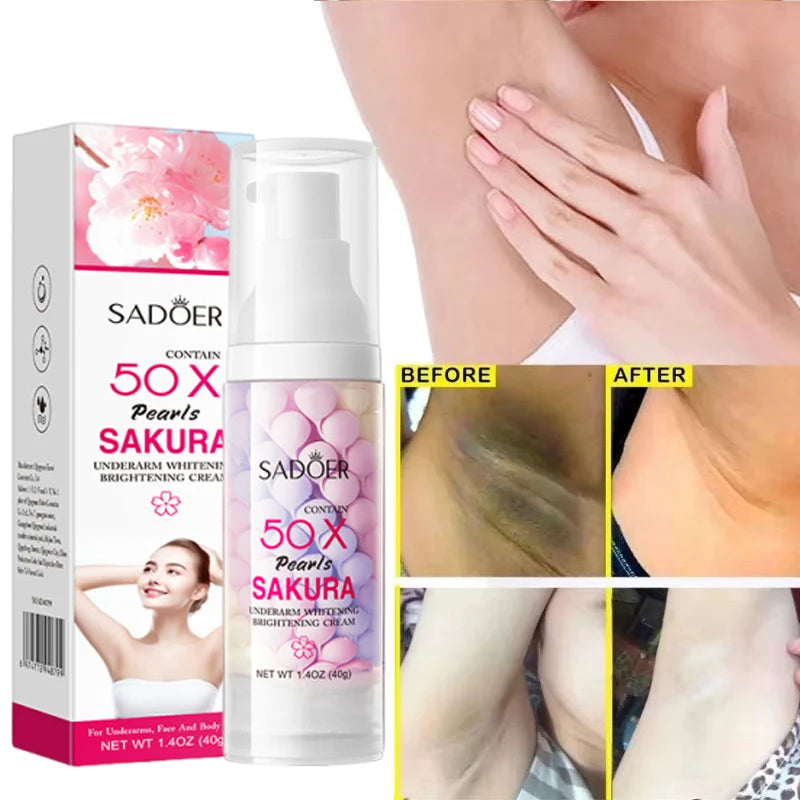 Whitening Cream Private Parts Underarm Bleaching Serum Whiten Butt Knee Brighten Inner Thigh Intimate Parts Dark Remove Melanin