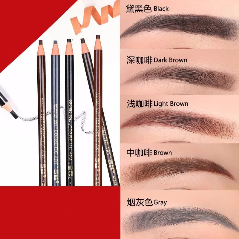 2pcs Waterproof Long Lasting Eyebrow Pencil for Eyebrow Permanent Makeup Tattoo Stereotypes Pen Eyebrow Enhancer
