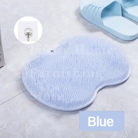 Silicone Foot Scrubber Exfoliating Bath Sponge Dead Skin Removal Bathroom Spa Accessories Foot Back Rubbing Non-slip Bath Mat