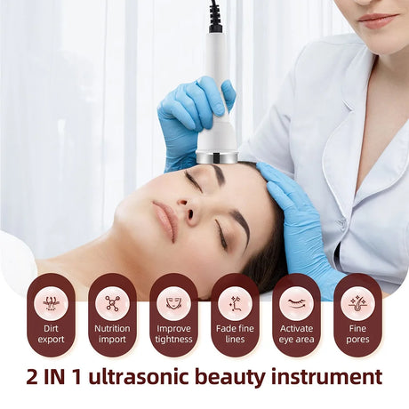 Ultrasound Skin Care Beauty Machine Skin Anti Aging High Frequency Face Eye Massager Ultrasonic Beauty Women SPA Device