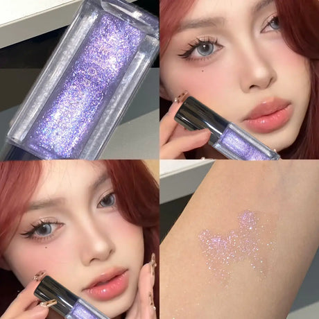 Herorange Star Shine Glitter Lip Gloss Shimmer Fine Glitter Long Lasting Moisturizing Non Sticky Glossy Lip Makeup