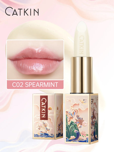 CATKIN Tinted Lip Balm Color Changing Lipstick Ultra Hydrating Natural Lip Moistrurizer with Vitamin E Nourishing For Cracked &
