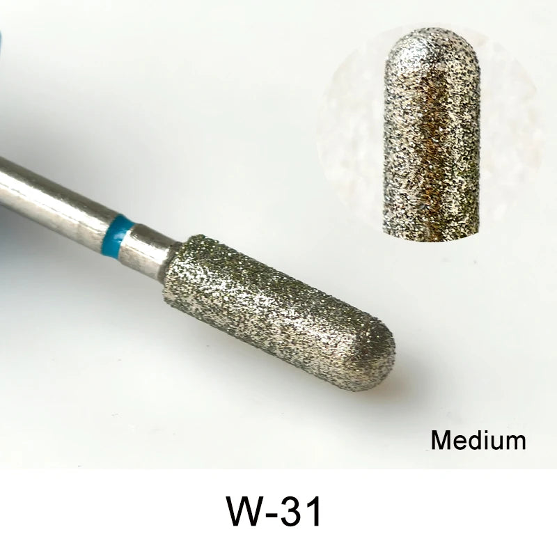 Diamond Ceramic Nail Drill Bits Milling Cutter For Manicure Left Right Rotary Cuticle Files Buffer DIY Nails Accessories Tools