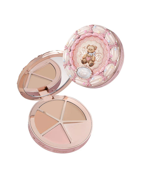 Flower Knows Shell Pearl Collection Baked Powder Mixed Color Honey Powder Clear Matte Makeup Setting Powder Natural Bronze Glow