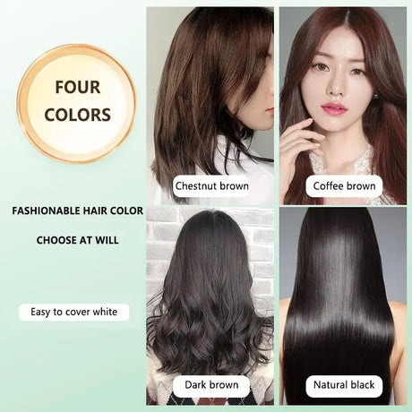 30ML/Bag Bubble Hair Dye Shampoo 3 in 1 for Women/Men, Natural Plant Hair Color for Gray Hair Coverage,Nourishing Root Touch-up