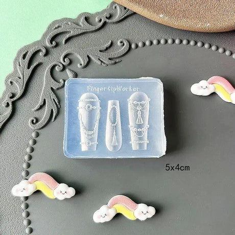 〔CC55〕3D Fruit Silicone Nail Mold Sweet Flower Petals Fairy Nails Templates DIY Nail Art Decor Manicure Template For Nail Charms