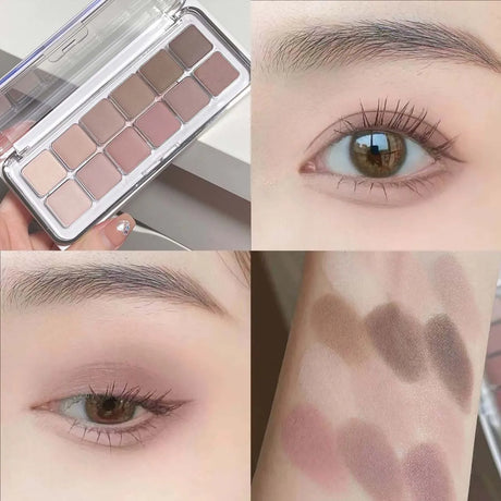 Sexy Rose Wine Red Brown Glitter Eyeshadow Saturation Soft Matte Grey Pink 12 Color Eye Shadow Makeup Palette Eye Contour Makeup
